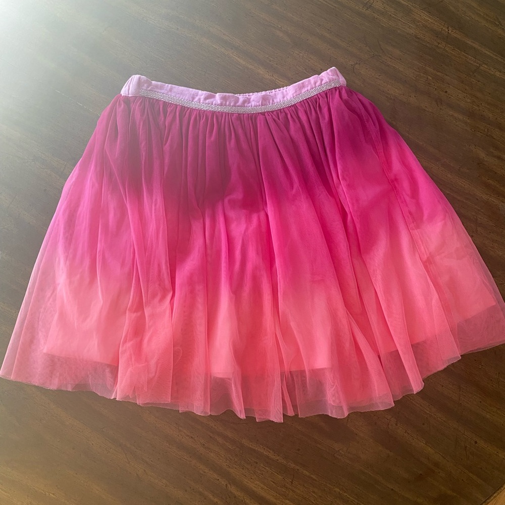 Garnet Hill Kids pink ombré tulle skirt